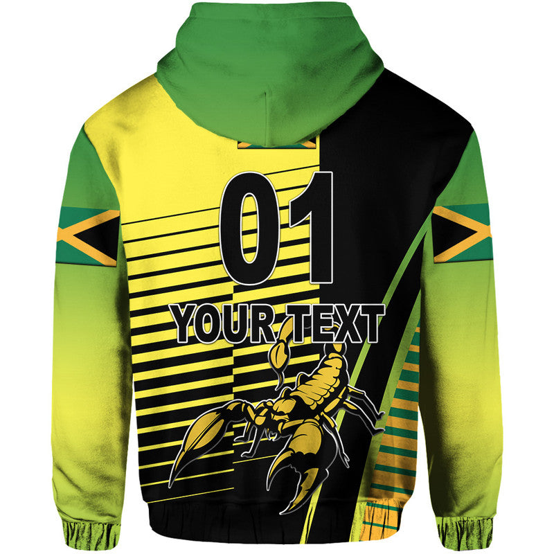 Custom Jamaica Cricket Scorpions Hoodie Simple Style Black LT8 - Wonder Print Shop