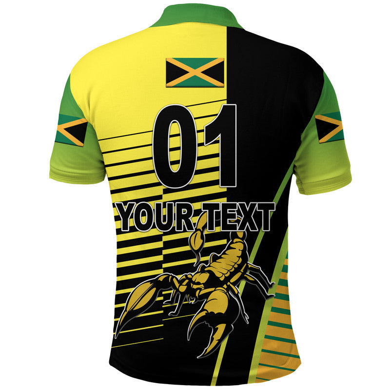 Custom Jamaica Cricket Scorpions Polo Shirt Simple Style Black LT8 - Wonder Print Shop