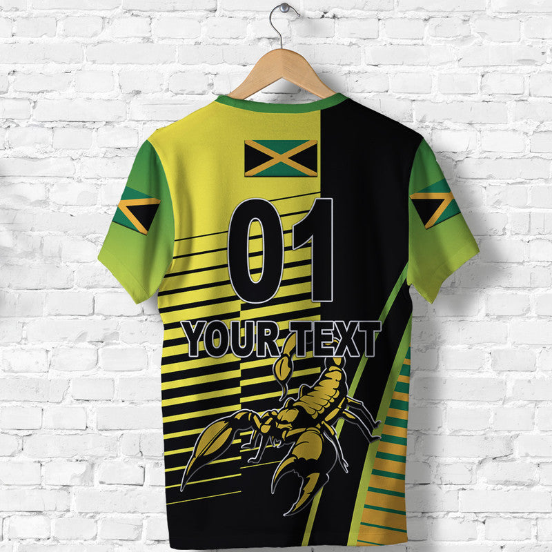 Custom Jamaica Cricket Scorpions T Shirt Simple Style Black LT8 - Wonder Print Shop
