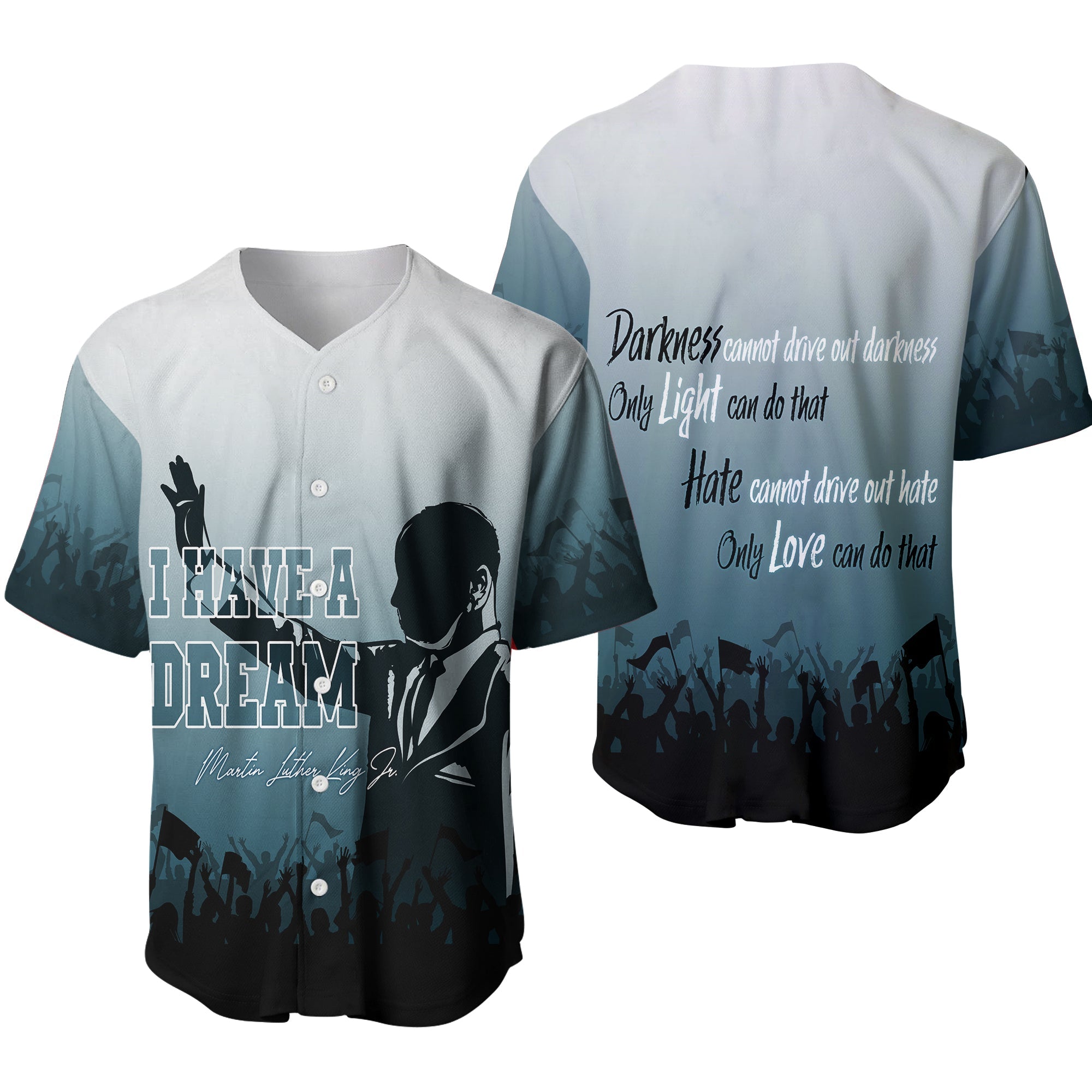 MLK Day Baseball Jersey I Have A Dream LT7 - Wonder Print Shop