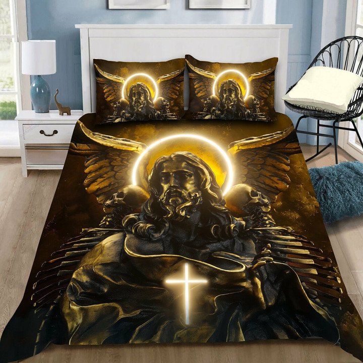Jesus Strong Wing Cross Bedding Set - Wonder Print Shop