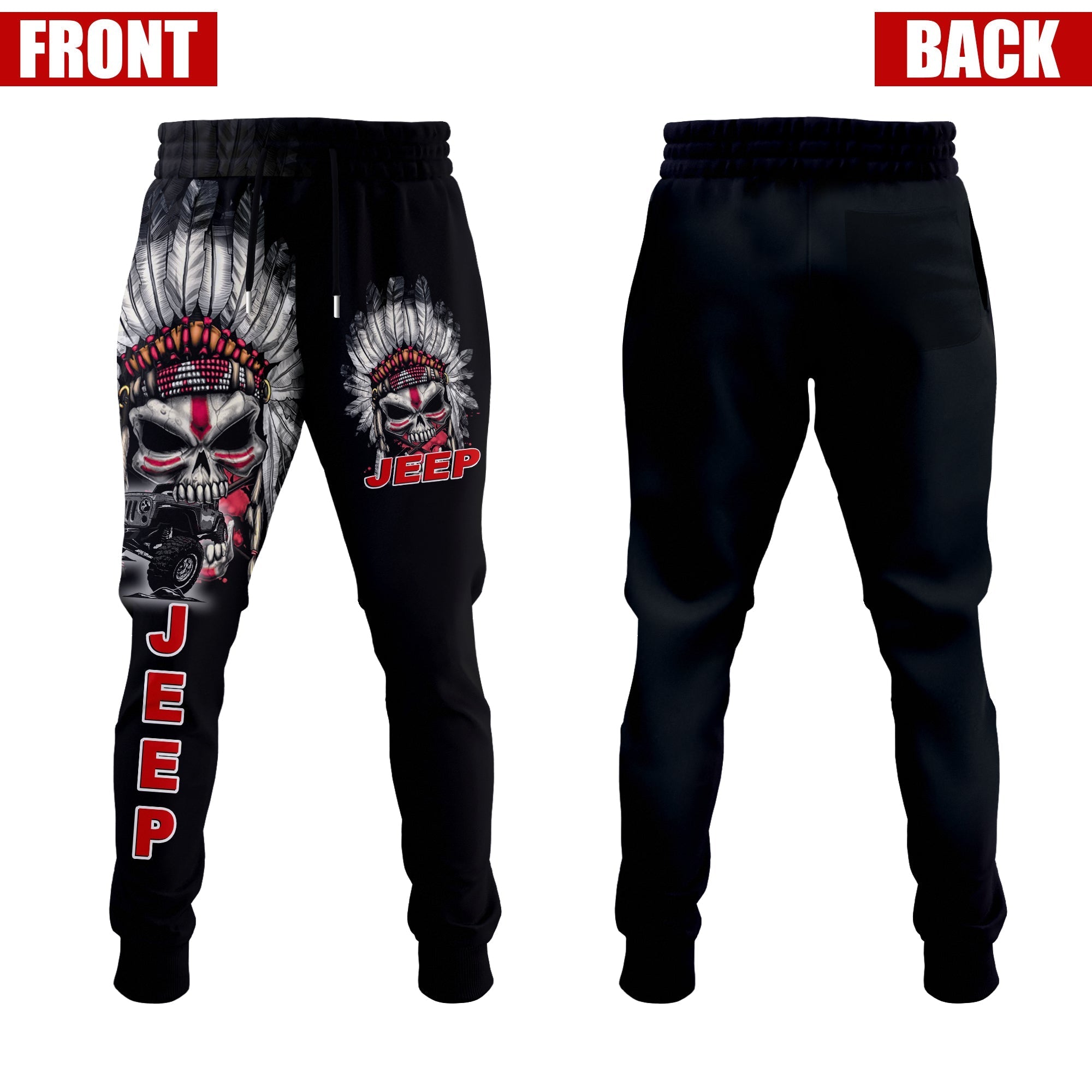 native-skull-joggers-pants-angry-skull