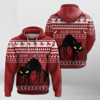Jolakotturinn Iceland Yule Cat With Christmas Pattern Hoodie - Wonder Print Shop