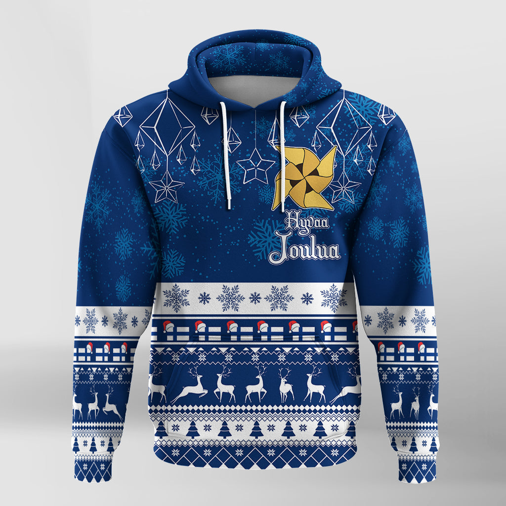 Joulupukki Finland Santa Christmas Hoodie Himmeli Pattern - Wonder Print Shop