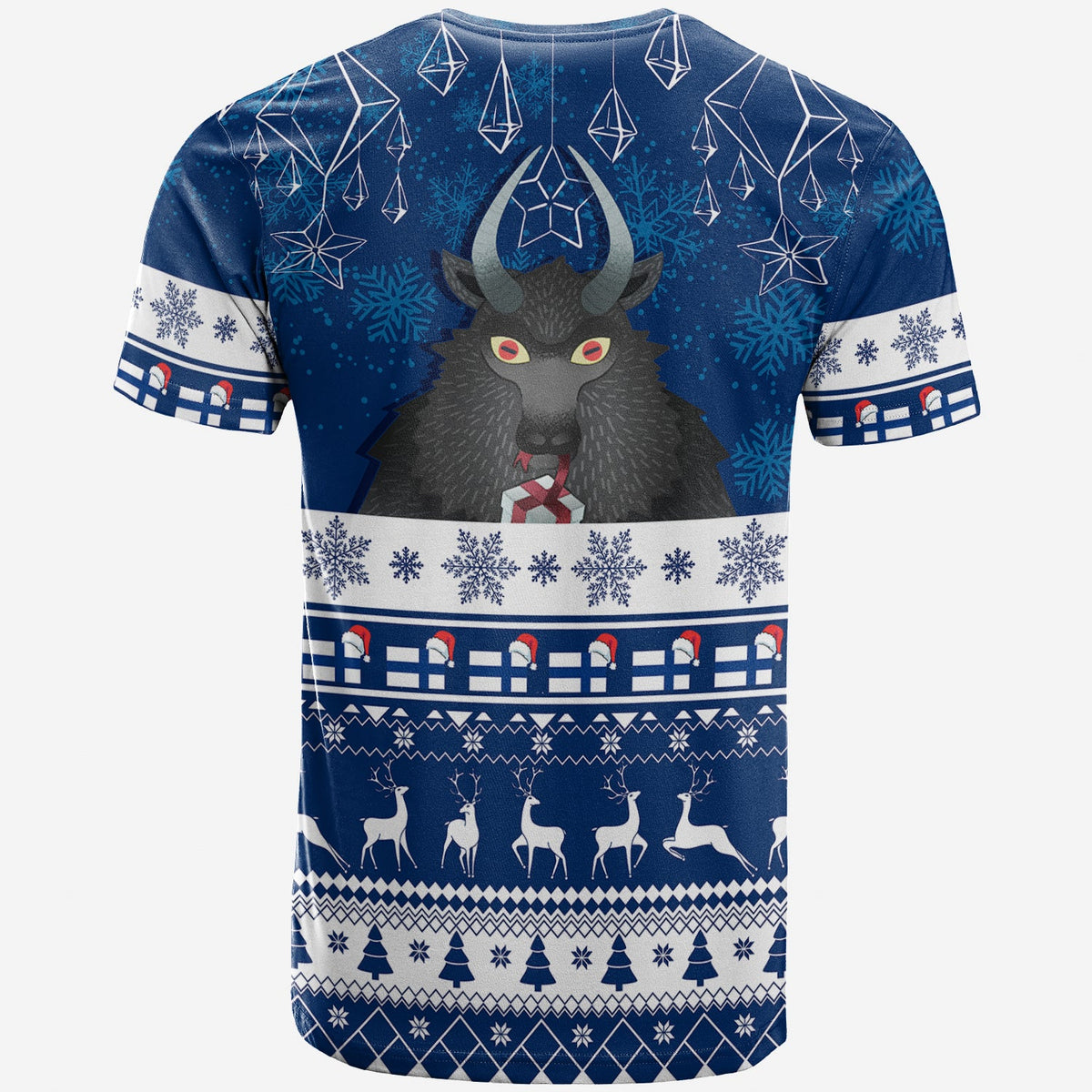 Joulupukki Finland Santa Christmas T Shirt Himmeli Pattern - Wonder Print Shop