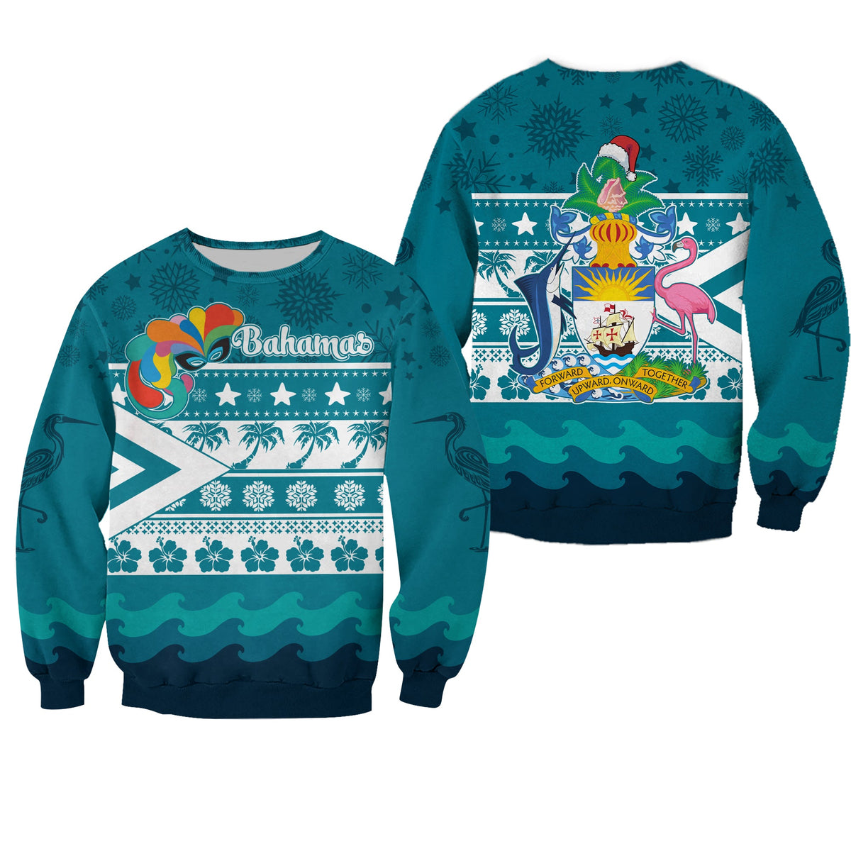 Junkanoo Tropical Winter Bahamas Christmas Sweatshirt - Wonder Print Shop
