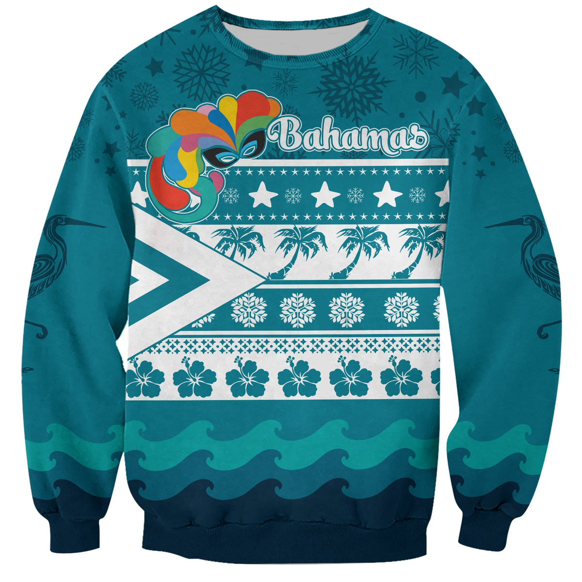 Junkanoo Tropical Winter Bahamas Christmas Sweatshirt - Wonder Print Shop
