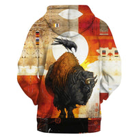 Bison Native American All Over Hoodie LT10 - Wonder Print Shop