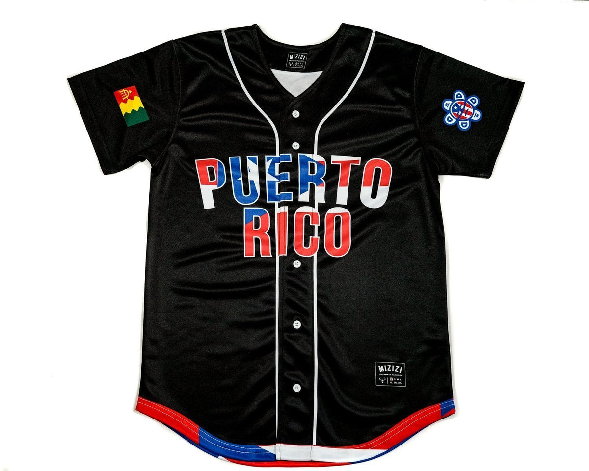 African Baseball Jersey - Puerto Rico Baseball Jersey - Wonder Print Shop