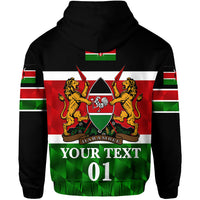 Custom Kenya Hoodie Coat Of Arms Flag Vibes LT8 - Wonder Print Shop