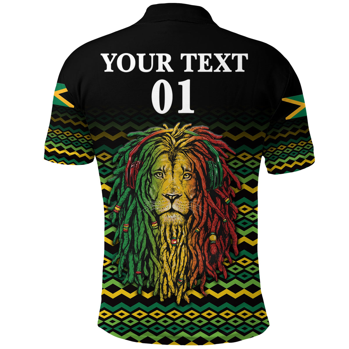 Custom Jamaica Polo Shirt Unique Rastafarian Lion Flag Vibes LT8 - Wonder Print Shop