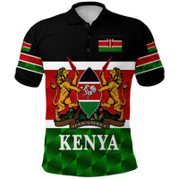 Custom Kenya Polo Shirt Coat Of Arms Flag Vibes LT8 - Wonder Print Shop