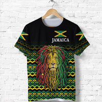 Custom Jamaica T Shirt Unique Rastafarian Lion Flag Vibes LT8 - Wonder Print Shop