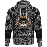 Viking Hoodie King Skull With Axe with Bandana Paisley Style RLT12 - Wonder Print Shop