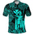 Custom Hawaii Polo Shirt King Kamehameha with Polynesian Patterns Unique Style Turquoise LT8 - Wonder Print Shop