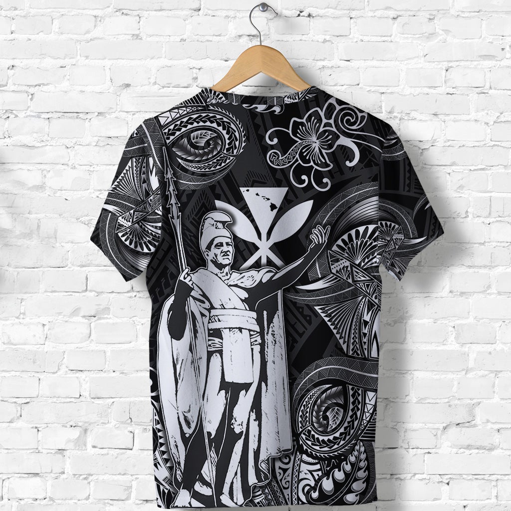 Hawaii King Kamehameha Map Polynesian T Shirt Kanaka Maoli Unique Style Black LT8 - Wonder Print Shop