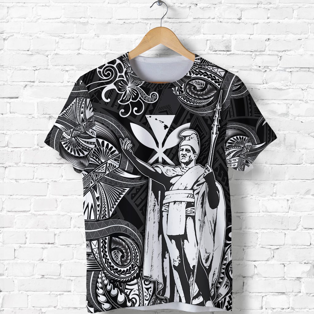 Hawaii King Kamehameha Map Polynesian T Shirt Kanaka Maoli Unique Style Black LT8 - Wonder Print Shop