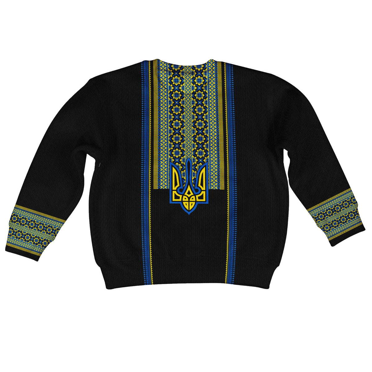 Ukraine Folk Patterns Knitted Sweatshirt KID Unity Day - Wonder Print Shop