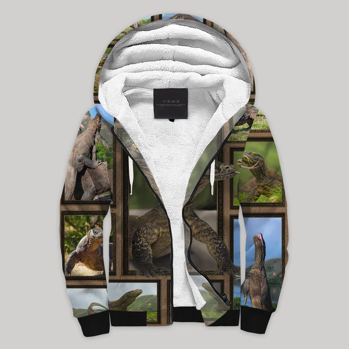 Komodo Dragon Blanket Fleece Zip Hoodie All Over Print - Wonder Print Shop