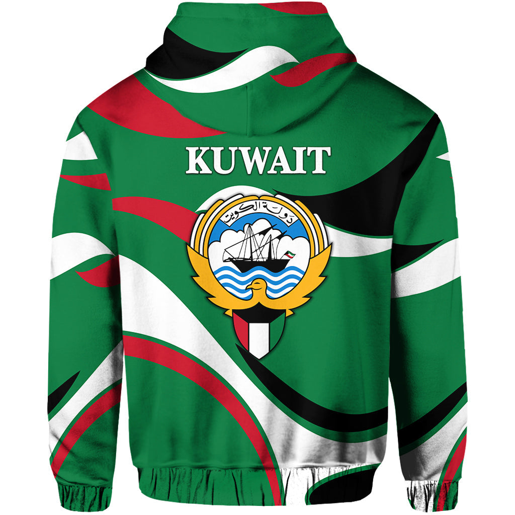 Kuwait Zip Hoodie Sporty Style - Green LT8 - Wonder Print Shop