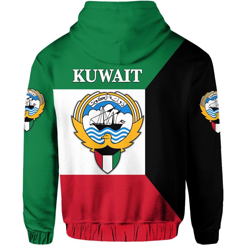 Kuwait Zip Hoodie Flag Style LT8 - Wonder Print Shop