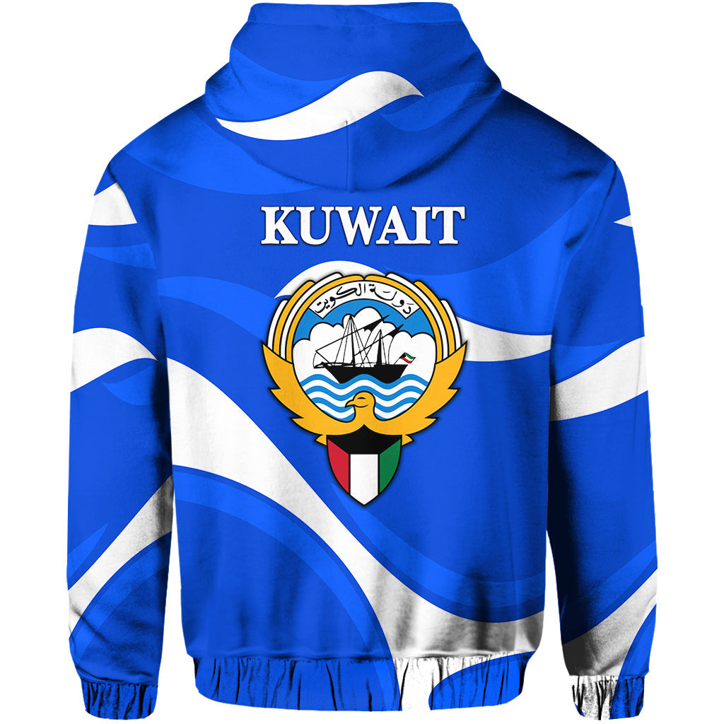 Kuwait Zip Hoodie Sporty Style - Blue LT8 - Wonder Print Shop