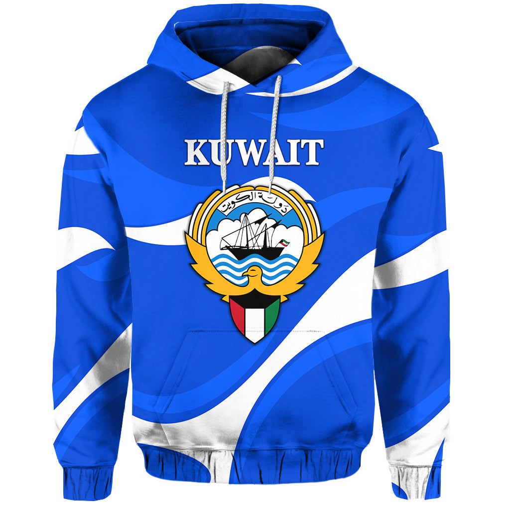 Kuwait Hoodie Sporty Style - Blue LT8 - Wonder Print Shop