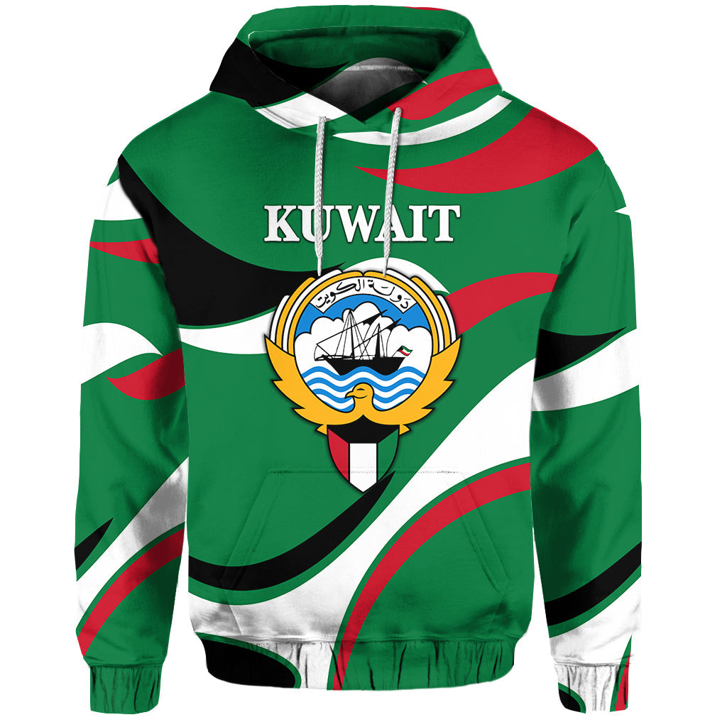 Kuwait Hoodie Sporty Style - Green LT8 - Wonder Print Shop