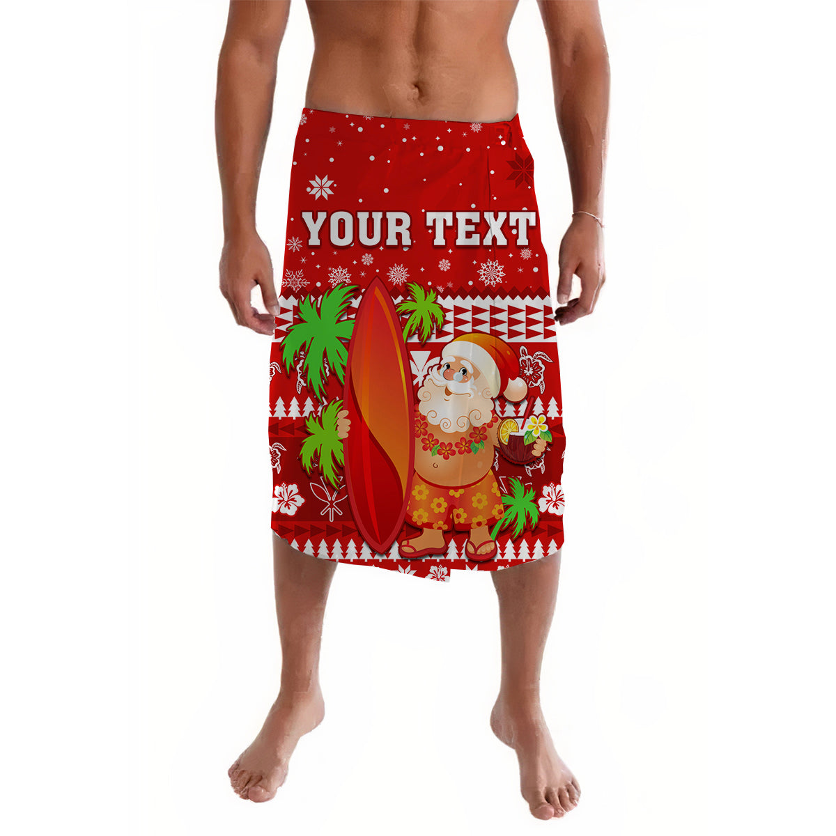 Custom Personalised Mele Kalikimaka Lavalava Santa Claus Hawaii Christmas LT13 - Wonder Print Shop
