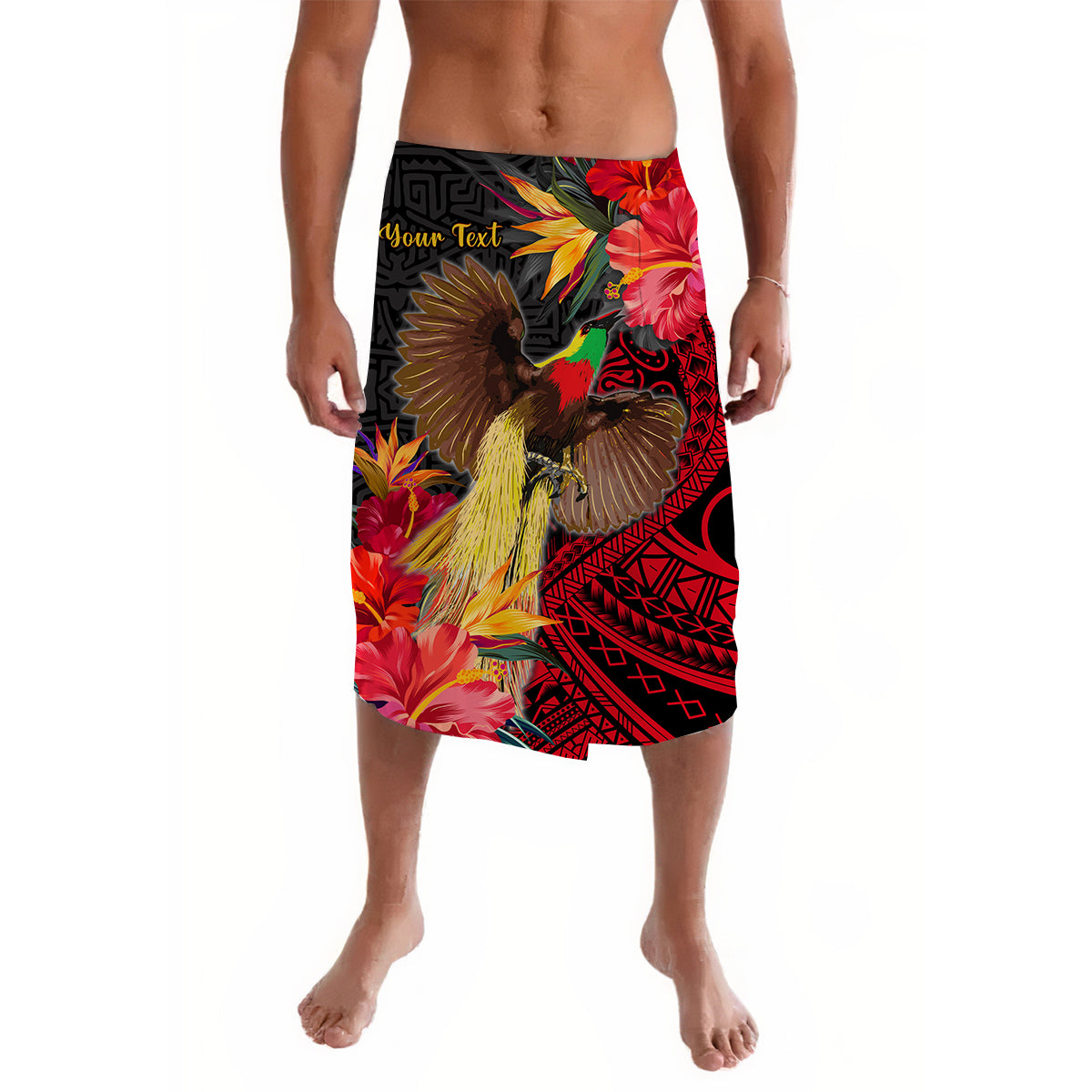 Custom Personalised Papua New Guinea Lavalava Bird of Paradise Ver.02 LT13 - Wonder Print Shop