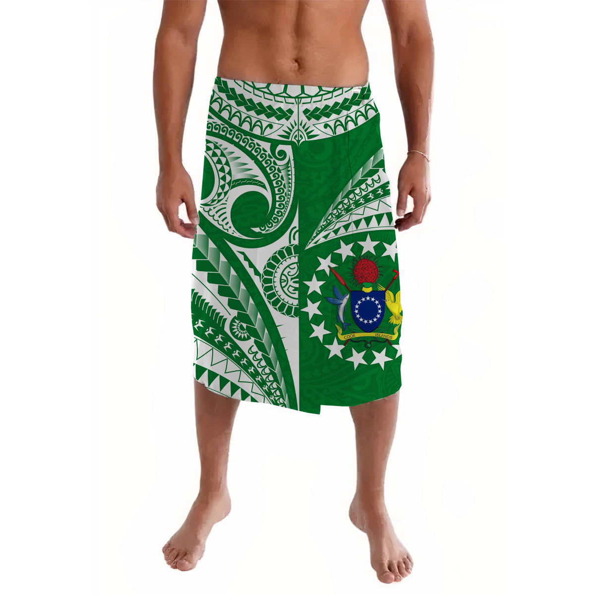 Cook Islands Tatau Lavalava Symbolize Passion Stars Version Green LT13 - Wonder Print Shop