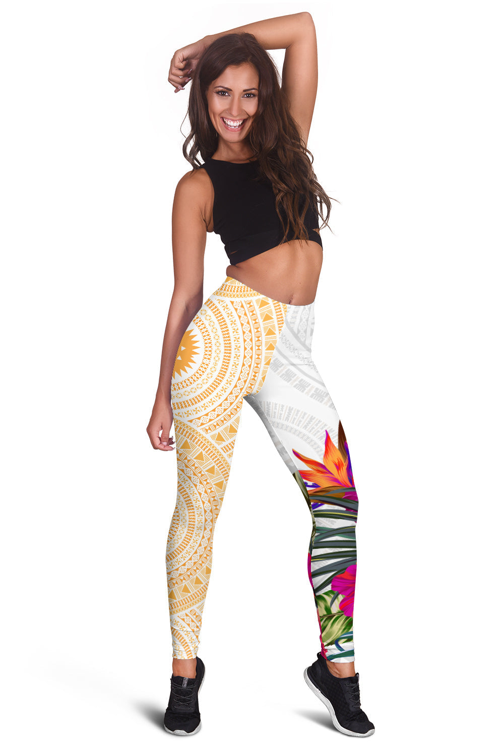 fiji-tapa-women-legging-white-fijian-masi-be-loved-hibiscus-ver03