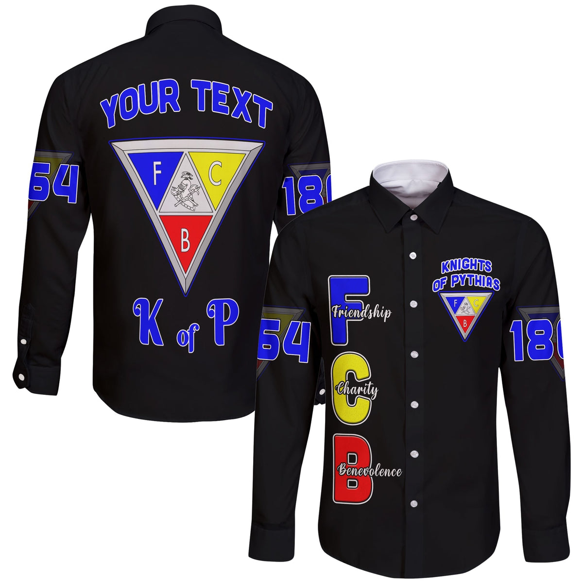 (Custom Personalise) Knights of Pythias Long Sleeve Button Shirt Since 1864 Simple Style LT13 - Wonder Print Shop