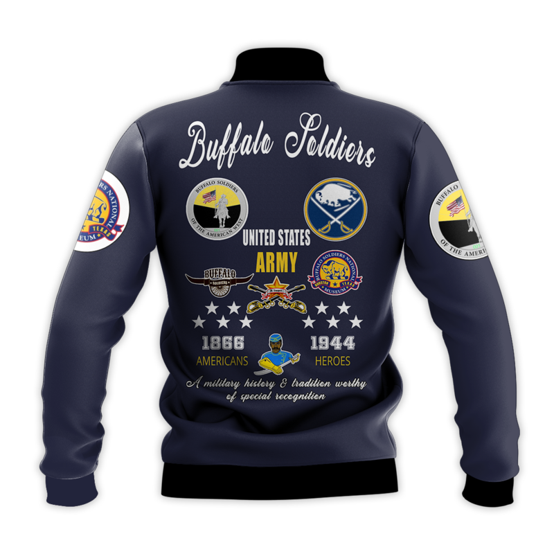 African Jacket - Buffalo Soldiers Baseball Jacket - Wonder Print Shop