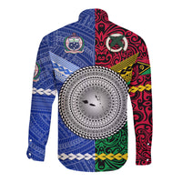 Samoa and Vanuatu Hawaii Long Sleeve Button Shirt Together LT8 - Wonder Print Shop