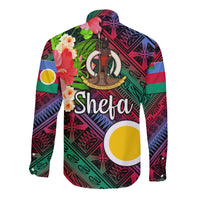 Vanuatu Shefa Hawaii Long Sleeve Button Shirt Independence Be Proud LT8 - Wonder Print Shop