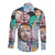 Civil Rights Leaders Hawaii Long Sleeve Button Shirt Newspaper Art Version LT8 - Wonder Print Shop