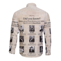 Civil Rights Leaders Hawaii Long Sleeve Button Shirt Did You Know History Vibes LT8 - Wonder Print Shop