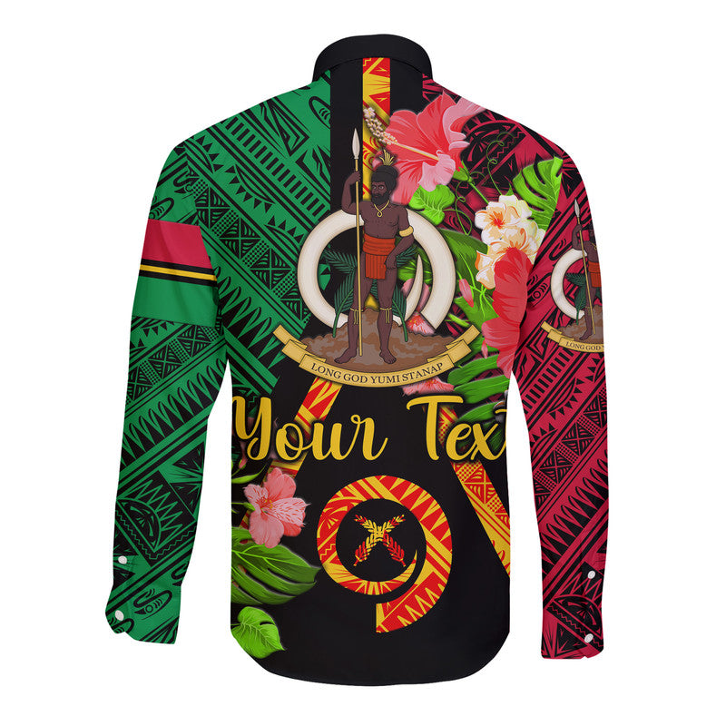 (Custom Personalised) Vanuatu Hawaii Long Sleeve Button Shirt Independence Be Proud Vanuatu Flag LT8 - Wonder Print Shop