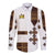 Ethiopia Hawaii Long Sleeve Button Shirt Ethiopian Lion Of Judah Simple Tibeb Style - White LT8 - Wonder Print Shop