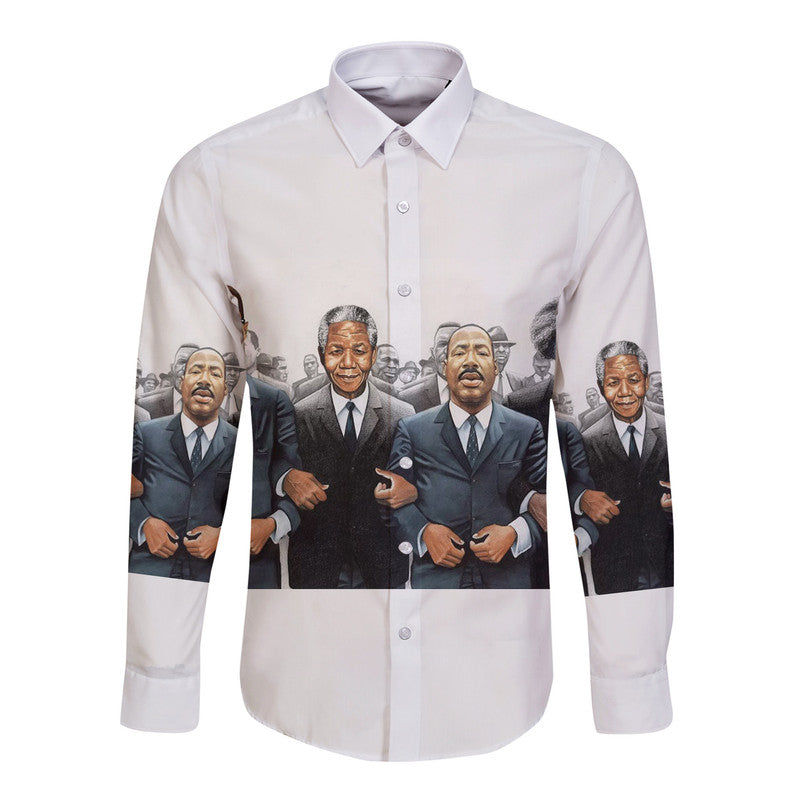 Civil Rights Male Leaders Movement Hawaii Long Sleeve Button Shirt Simple Style LT8 - Wonder Print Shop