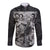 Civil Rights Leaders Hawaii Long Sleeve Button Shirt Black White Vintage Style LT8 - Wonder Print Shop