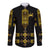 Ethiopia Hawaii Long Sleeve Button Shirt Ethiopian Lion Of Judah Tibeb Vibes NO.1 Ver - Black LT8 - Wonder Print Shop