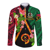 Vanuatu Hawaii Long Sleeve Button Shirt Independence Be Proud Vanuatu Flag LT8 - Wonder Print Shop