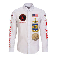 (Custom Personalised) Tuskegee Airmen Motorcycle Club Hawaii Long Sleeve Button Shirt The White Tails Simple Style - White LT8 - Wonder Print Shop