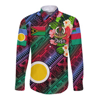 Vanuatu Shefa Hawaii Long Sleeve Button Shirt Independence Be Proud LT8 - Wonder Print Shop
