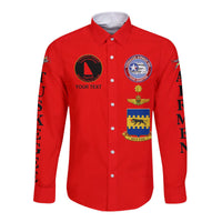 (Custom Personalised) Tuskegee Airmen Motorcycle Club Hawaii Long Sleeve Button Shirt TAMC Spit Fire Unique Style - Red LT8 - Wonder Print Shop