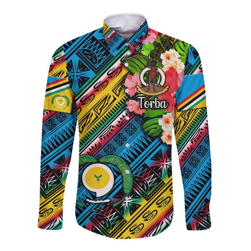 Vanuatu Torba Hawaii Long Sleeve Button Shirt Independence Be Proud LT8 - Wonder Print Shop