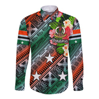 Vanuatu Penama Hawaii Long Sleeve Button Shirt Independence Be Proud LT8 - Wonder Print Shop