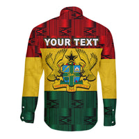 (Custom Personalised) Ghana Flag Mix Patterns Long Sleeve Shirt LT6 - Wonder Print Shop